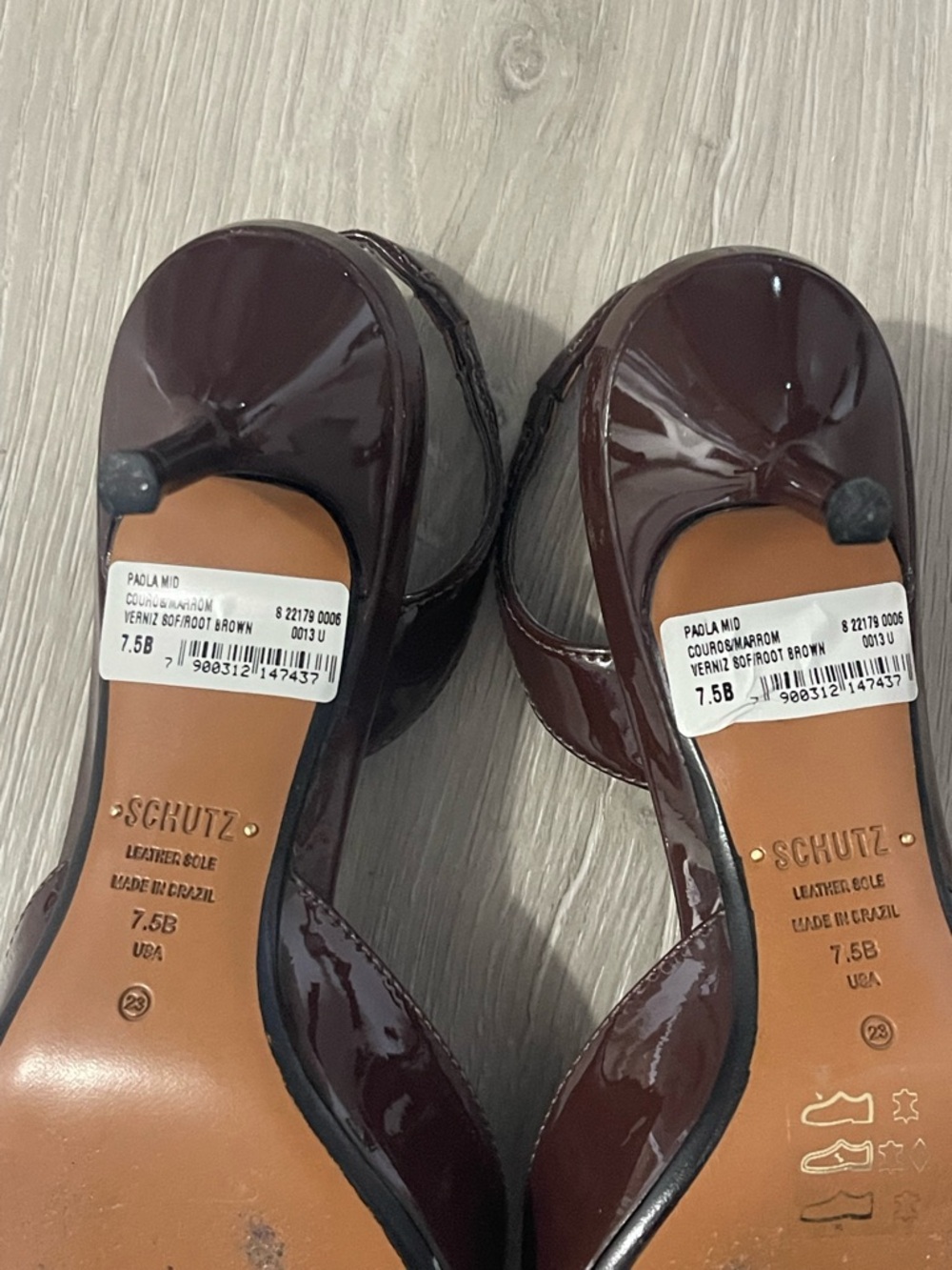 Schutz Paola Mid Pump in Root Brown - Picture 9 of 9